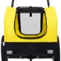 vidaXL Remolque de bicicleta mascotas cochecito 2 en 1 amarillo negro vidaXL Remolque de bicicleta mascotas cochecito 2 en 1 amarillo negro