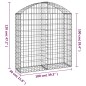 vidaXL Cesta gaviones forma arco hierro galvanizado 100x30x100/120 cm vidaXL Cesta gaviones forma arco hierro galvanizado 100x30x100/120 cm
