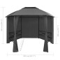 vidaXL Carpa de jardín con cortinas hexagonal 360x265 cm vidaXL Carpa de jardín con cortinas hexagonal 360x265 cm