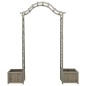 vidaXL Pérgola de jardín con jardinera madera maciza de abeto gris vidaXL Pérgola de jardín con jardinera madera maciza de abeto gris