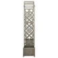 vidaXL Pérgola de jardín con jardinera madera maciza de abeto gris vidaXL Pérgola de jardín con jardinera madera maciza de abeto gris