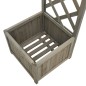 vidaXL Pérgola de jardín con jardinera madera maciza de abeto gris vidaXL Pérgola de jardín con jardinera madera maciza de abeto gris