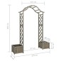 vidaXL Pérgola de jardín con jardinera madera maciza de abeto gris vidaXL Pérgola de jardín con jardinera madera maciza de abeto gris