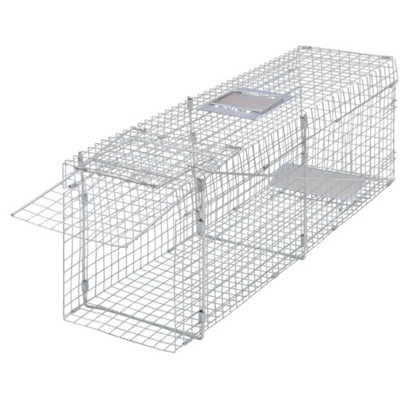 vidaXL Trampa para animales vivos galvanizada 100 cm vidaXL Trampa para animales vivos galvanizada 100 cm