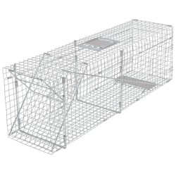 vidaXL Trampa para animales vivos galvanizada 100 cm