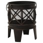 vidaXL Brasero rústico con atizador acero Φ42x54 cm vidaXL Brasero rústico con atizador acero Φ42x54 cm