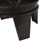 vidaXL Brasero rústico con atizador acero Φ42x54 cm vidaXL Brasero rústico con atizador acero Φ42x54 cm