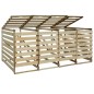 vidaXL Cobertizo 4 contenedores de basura madera pino impregnada 240 L vidaXL Cobertizo 4 contenedores de basura madera pino impregnada 240 L