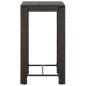 vidaXL Mesa alta para jardín ratán sintético marrón 60,5x60,5x110,5 cm vidaXL Mesa alta para jardín ratán sintético marrón 60,5x60,5x110,5 cm