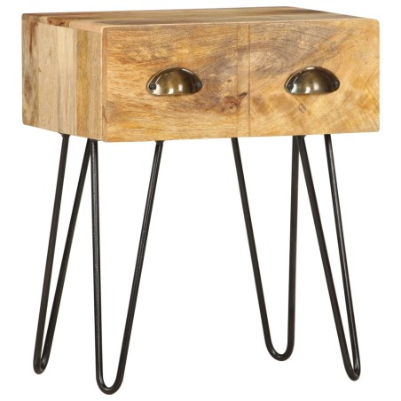 vidaXL Mesita de noche de madera maciza de mango 40x30x50 cm