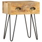 vidaXL Mesita de noche de madera maciza de mango 40x30x50 cm vidaXL Mesita de noche de madera maciza de mango 40x30x50 cm