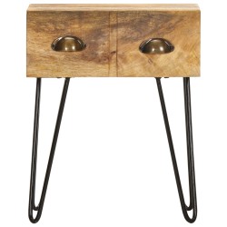 vidaXL Mesita de noche de madera maciza de mango 40x30x50 cm