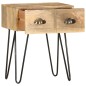 vidaXL Mesita de noche de madera maciza de mango 40x30x50 cm vidaXL Mesita de noche de madera maciza de mango 40x30x50 cm