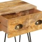 vidaXL Mesita de noche de madera maciza de mango 40x30x50 cm vidaXL Mesita de noche de madera maciza de mango 40x30x50 cm