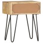 vidaXL Mesita de noche de madera maciza de mango 40x30x50 cm vidaXL Mesita de noche de madera maciza de mango 40x30x50 cm