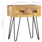 vidaXL Mesita de noche de madera maciza de mango 40x30x50 cm vidaXL Mesita de noche de madera maciza de mango 40x30x50 cm