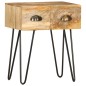 vidaXL Mesita de noche de madera maciza de mango 40x30x50 cm vidaXL Mesita de noche de madera maciza de mango 40x30x50 cm