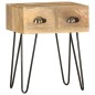 vidaXL Mesita de noche de madera maciza de mango 40x30x50 cm vidaXL Mesita de noche de madera maciza de mango 40x30x50 cm