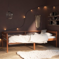 vidaXL Estructura de cama madera maciza pino marrón miel 90x200 cm