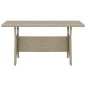 vidaXL Mesa de jardín de ratán sintético gris 130x70x66 cm vidaXL Mesa de jardín de ratán sintético gris 130x70x66 cm