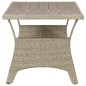 vidaXL Mesa de jardín de ratán sintético gris 130x70x66 cm vidaXL Mesa de jardín de ratán sintético gris 130x70x66 cm