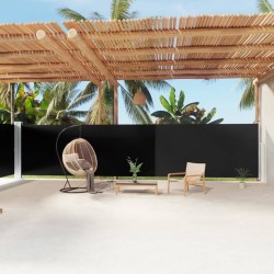 vidaXL Toldo lateral retráctil negro 180x1200 cm