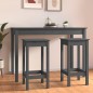 vidaXL Taburetes altos 2 uds madera maciza de pino gris 40x40x78 cm vidaXL Taburetes altos 2 uds madera maciza de pino gris 40x40x78 cm