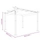 vidaXL Cenador de jardín con techo retráctil gris antracita 3x3 m