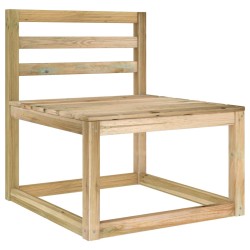vidaXL Sofás centrales de palés jardín 2 uds madera impregnada verde