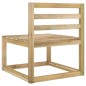 vidaXL Sofás centrales de palés jardín 2 uds madera impregnada verde vidaXL Sofás centrales de palés jardín 2 uds madera impregnada verde