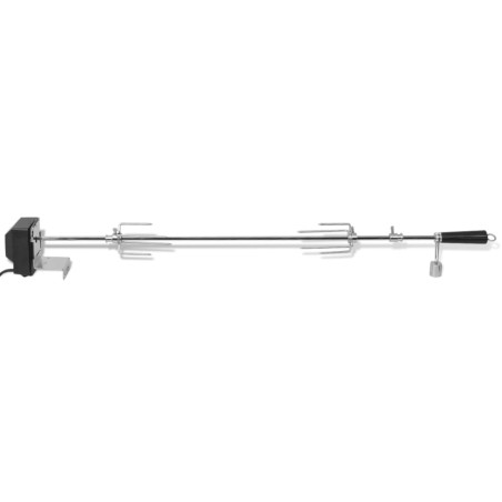 vidaXL Espetón para asados y barbacoa con motor acero 1000 mm