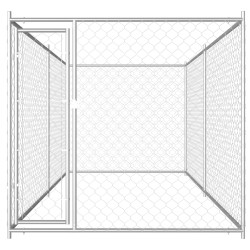 vidaXL Perrera de exterior 382x192x185 cm