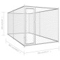 vidaXL Perrera de exterior 382x192x185 cm vidaXL Perrera de exterior 382x192x185 cm