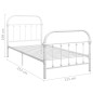 vidaXL Estructura de cama de metal blanco 100x200 cm vidaXL Estructura de cama de metal blanco 100x200 cm