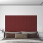 vidaXL Paneles de pared 12 uds tela rojo tinto 60x15 cm 1,08 m² vidaXL Paneles de pared 12 uds tela rojo tinto 60x15 cm 1,08 m²