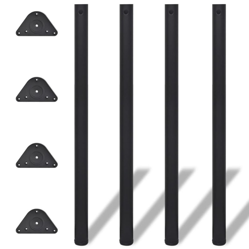 vidaXL Patas de mesa ajustables en 4 alturas negro 1100 mm vidaXL Patas de mesa ajustables en 4 alturas negro 1100 mm