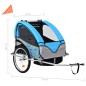 vidaXL Remolque para bicicletas y cochecito 2 en 1 azul y gris vidaXL Remolque para bicicletas y cochecito 2 en 1 azul y gris