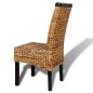 vidaXL Sillas de comedor 2 unidades madera maciza de mango y abacá vidaXL Sillas de comedor 2 unidades madera maciza de mango y abacá