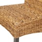 vidaXL Sillas de comedor 2 unidades madera maciza de mango y abacá vidaXL Sillas de comedor 2 unidades madera maciza de mango y abacá