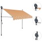vidaXL Toldo retráctil manual con LED amarillo y azul 300 cm