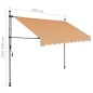 vidaXL Toldo retráctil manual con LED amarillo y azul 300 cm