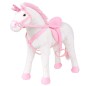 vidaXL Unicornio de peluche de pie blanco y rosa XXL vidaXL Unicornio de peluche de pie blanco y rosa XXL