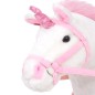 vidaXL Unicornio de peluche de pie blanco y rosa XXL vidaXL Unicornio de peluche de pie blanco y rosa XXL