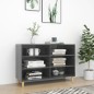vidaXL Aparador de madera contrachapada gris brillante 103,5x35x70 cm vidaXL Aparador de madera contrachapada gris brillante 103,5x35x70 cm
