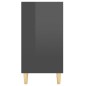 vidaXL Aparador de madera contrachapada gris brillante 103,5x35x70 cm vidaXL Aparador de madera contrachapada gris brillante 103,5x35x70 cm