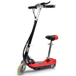 vidaXL Patinete eléctrico con asiento rojo 120 W