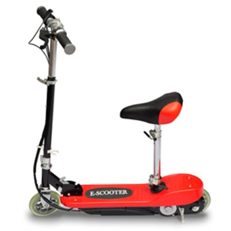vidaXL Patinete eléctrico con asiento rojo 120 W