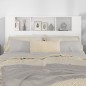 vidaXL Mueble cabecero blanco brillante 140x18,5x104,5 cm vidaXL Mueble cabecero blanco brillante 140x18,5x104,5 cm