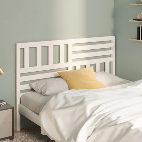 vidaXL Cabecero de cama madera maciza de pino blanco 146x4x100 cm