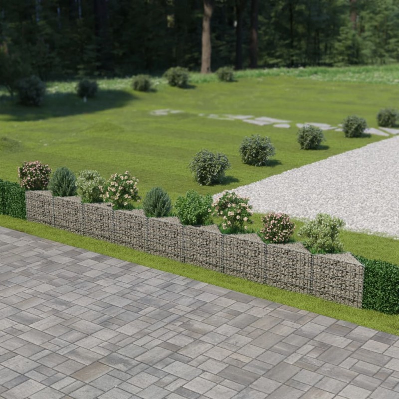 vidaXL Muro de gaviones de acero 630x30x50 cm vidaXL Muro de gaviones de acero 630x30x50 cm